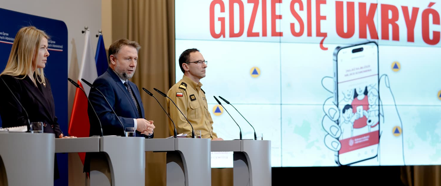 aplikacja gdzie się ukryć konferencja prasowa