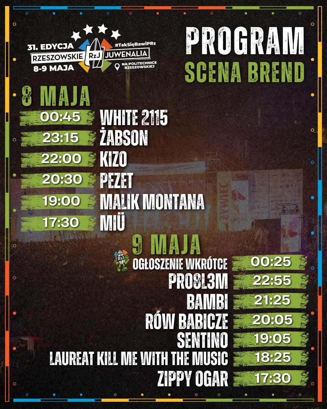 lista artystów Rzeszowskich Juwenaliów