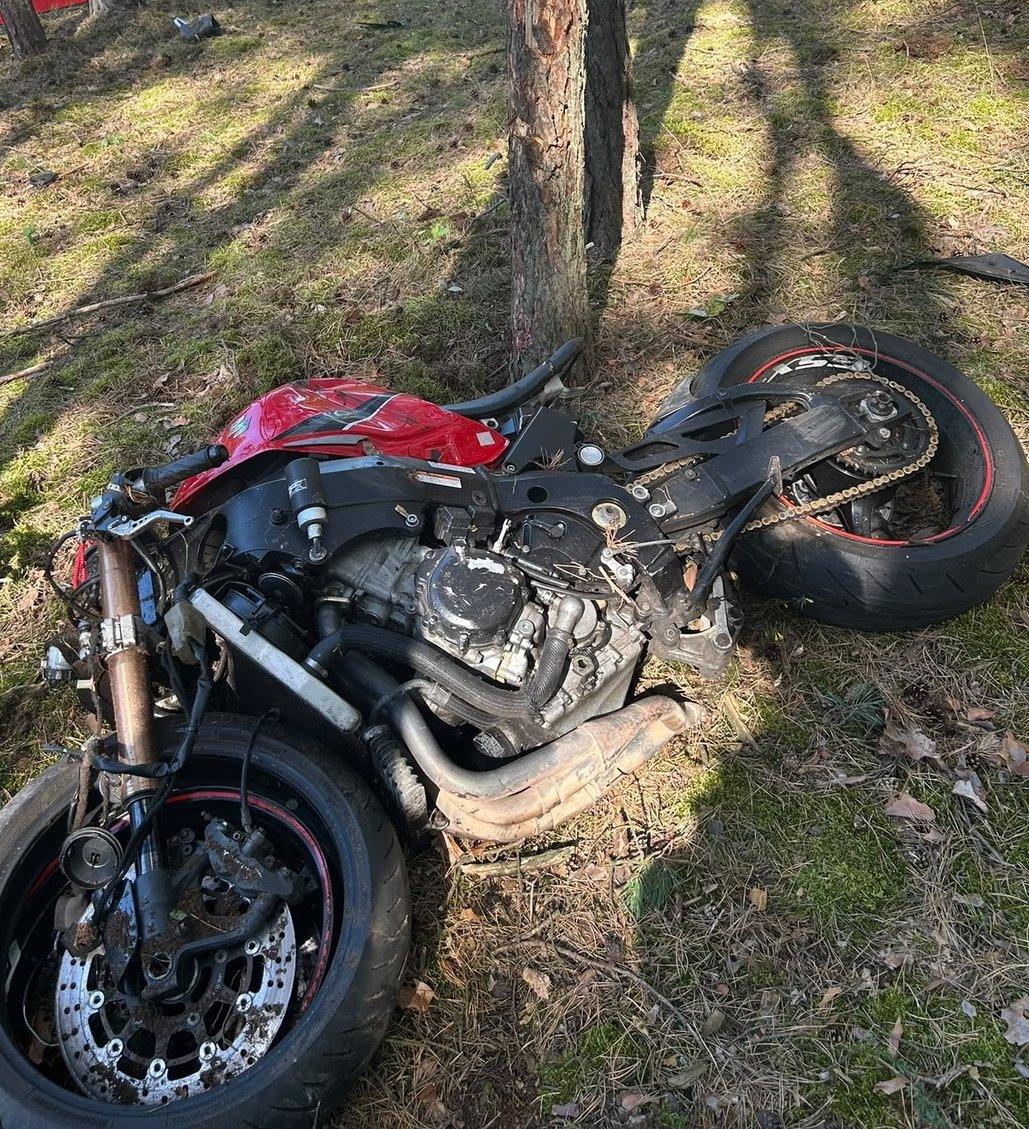 wypadek w droga 871 motocyklista