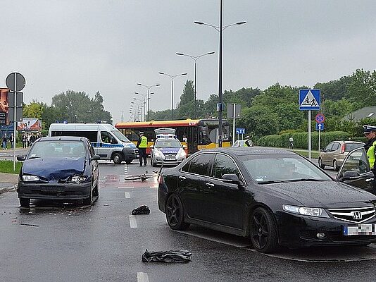 Poranne wypadki w Rzeszowie z udziałem rowerzystów