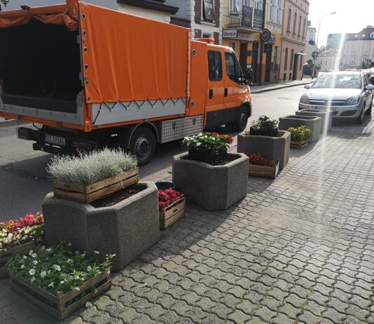 Pierwsze zmiany po spacerze prezydenta: słupki i donice z kwiatami, niższe krawężniki