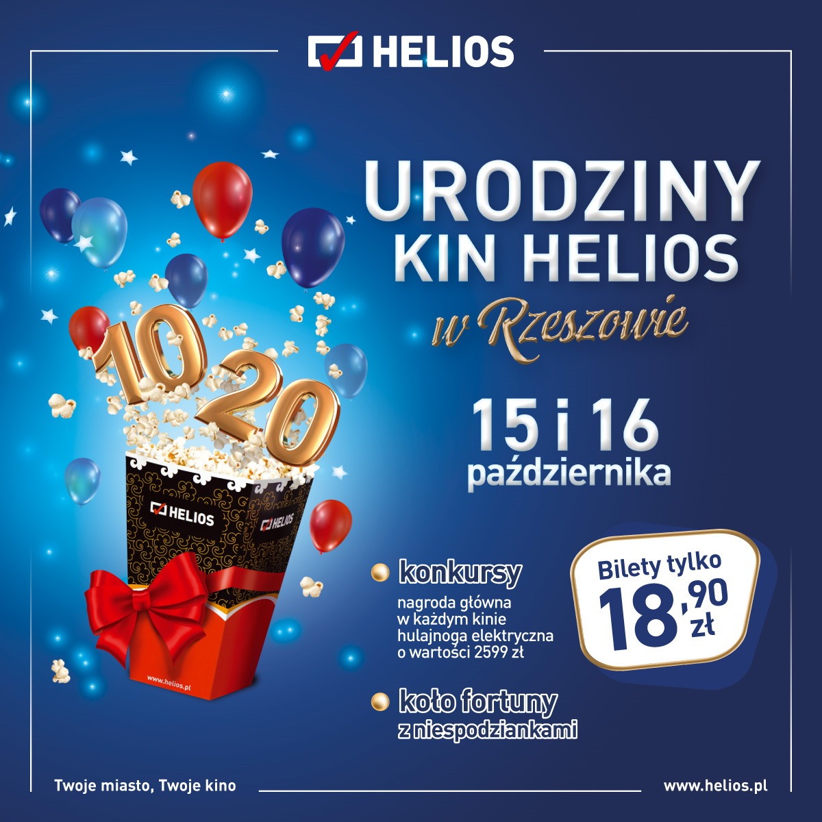 Urodziny - kina Helios w Rzeszowie