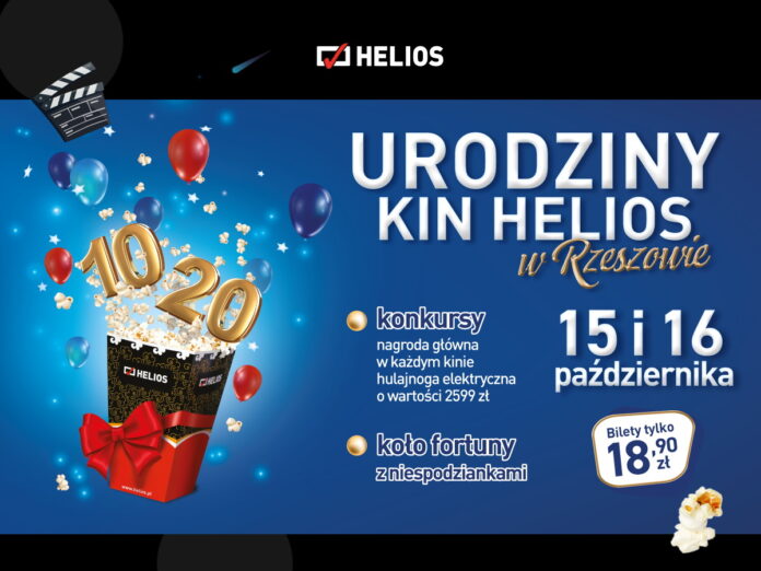 Grafika urodzinowa kin Helios w Rzeszowie