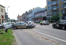 Karambol w centrum Rzeszowa! Sprawcą pijana kierująca audi, 2 osoby ranne