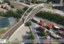 Miasto myśli nad tunelem łączącym Wyspiańskiego z Hoffmanowej