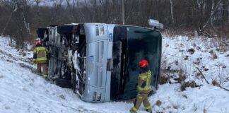 autobus-wypadek-ustrzyki-dolne