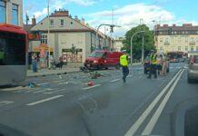 Wypadek z udziałem motocyklisty w Rzeszowie