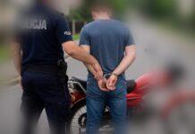 Groził rodzinie i miał przy sobie niebezpieczne narzędzia. Uciekał przed policją kompletnie pijany