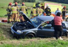 Wezwano śmigłowiec LPR. Sześć osób trafiło do szpitali jureczkowa-wypadek