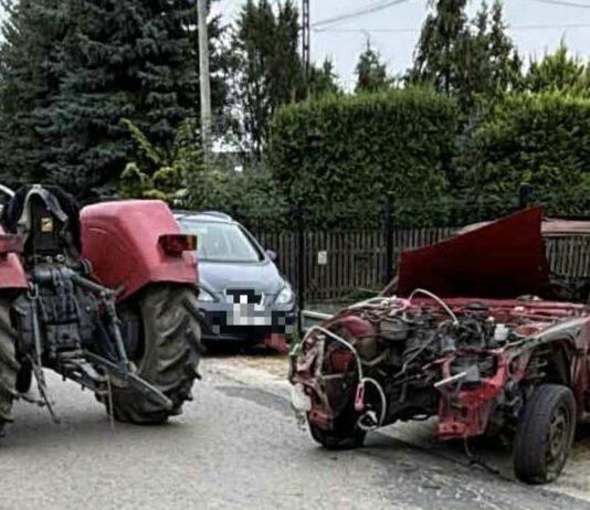 Mad Max – wersja podkarpacka. Zaczęło się od tego, że pijany traktorzysta ciągnął spalony wrak… traktor-zderzenie