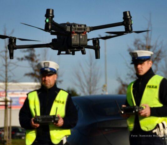 Policyjny dron widzi nawet czy masz zapięte pasy. Działania „Czerwone Światło – STOP”