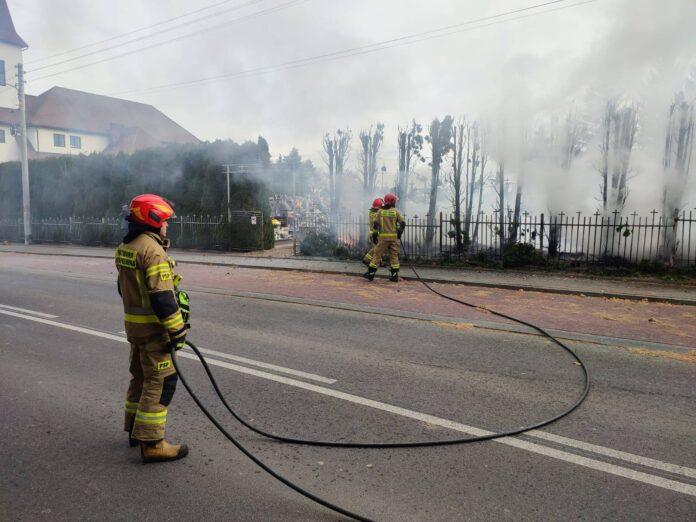 Pożar cmentarza parafialnego w Kidałowicach