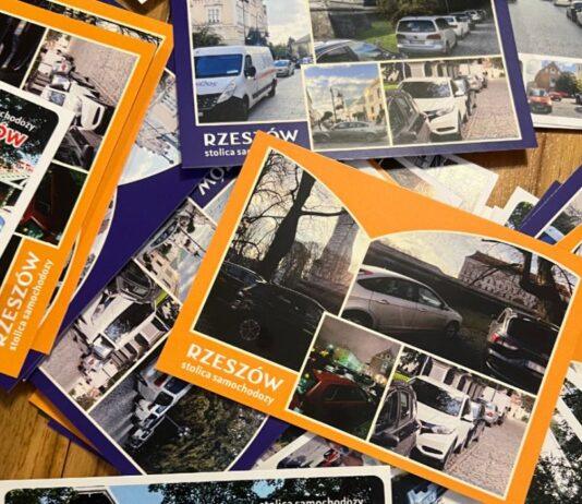 Czy Rzeszów to stolica „samochodozy”? Aktywiści wysyłają do władz wymowne pocztówki
