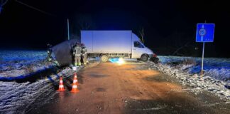 dostawczak zablokowana droga