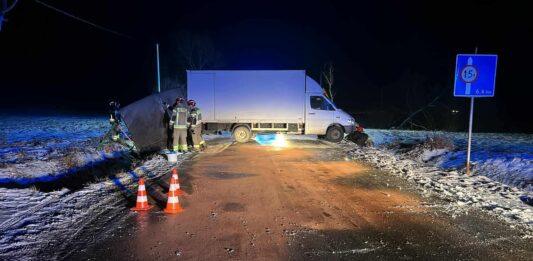 dostawczak zablokowana droga