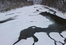 zamarźnięty san podkarpacie