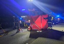 Śmiertelny wypadek na DW 992. Kobieta najechała na mężczyznę leżącego na drodze
