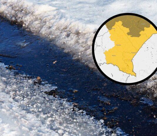 Roztopy i gołoledź na Podkarpaciu. IMGW bije na alarm alert IMGW