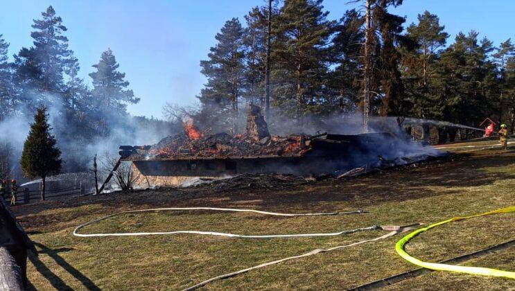 pożar tr&oacute;jca