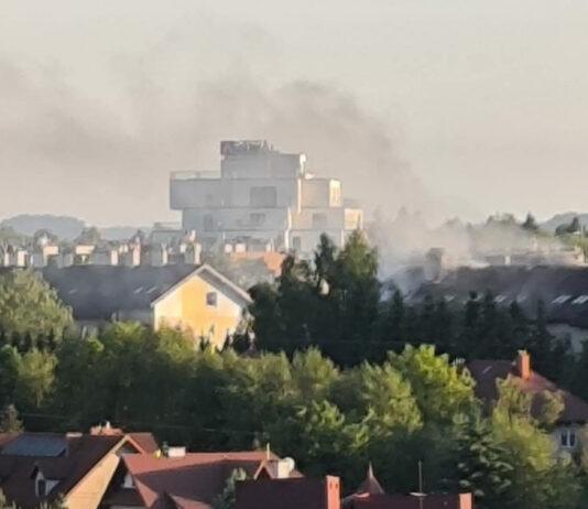 Pożar w budynku na ulicy Strzelniczej w Rzeszowie. Kilka zastępów w akcji