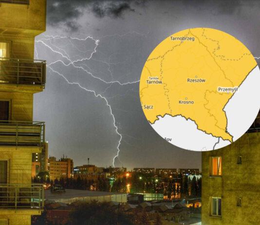 Burze i mocny wiatr nadciągają nad Podkarpacie. Zacznie się już po południu