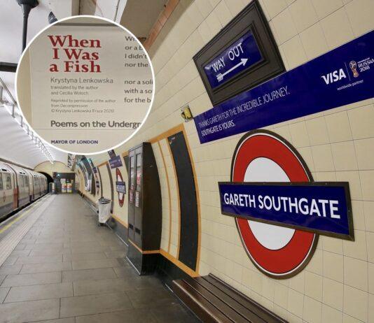 Wiersz poetki z Rzeszowa na plakatach w londyńskim metrze. Codziennie czytają go miliony pasażerów kiedby byłam ryba metro londyn