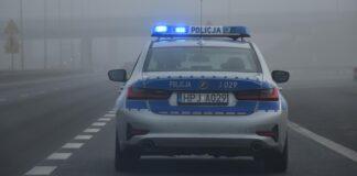 autostrada a4, samochód policyjny