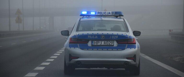 autostrada a4, samochód policyjny