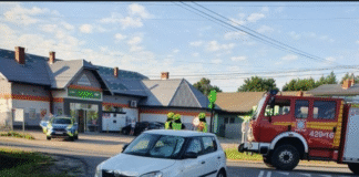 potracenie rowerzysta