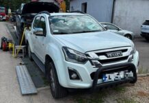 wypadek suv przygniecenie