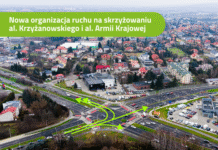 krzyżanowskiego utrudnienia w ruchu