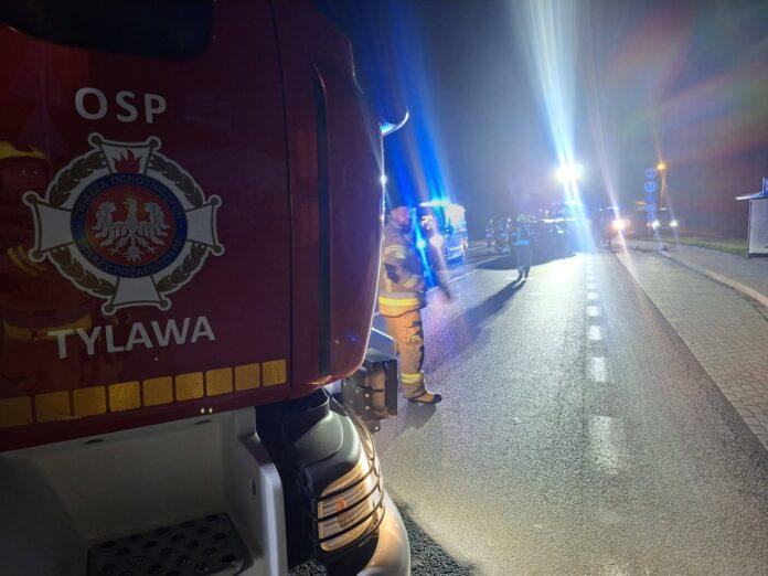 wypadek krosno OSP KSRG Tylawa (4) wypadek krosno