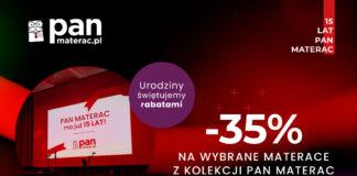 Pan Materac ma już 15 lat – świętujemy rabatami!