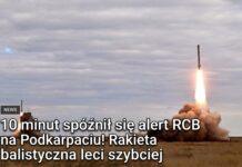 10 minut spóźnił się alert RCB na Podkarpaciu! Rakieta balistyczna leci szybciej iskander