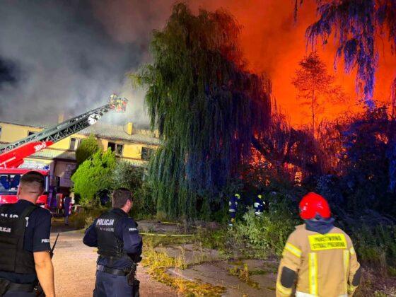 pożar hotelu w Tarnobrzegu