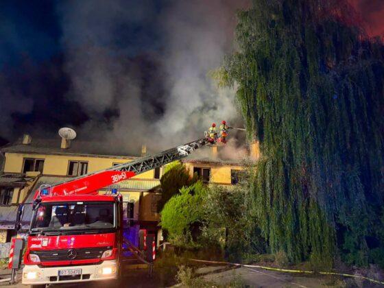 pożar hotelu w Tarnobrzegu