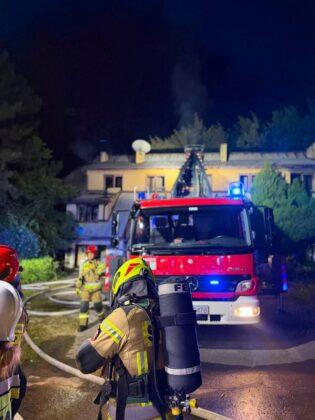pożar hotelu w Tarnobrzegu
