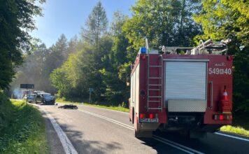 Zdradliwe podkarpackie serpentyny… Długa reanimacja motocyklisty wypadek motocyklista serpentyny góry słonne