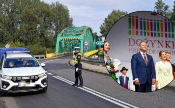 Paraliż drogi lub płynny przejazd? Policja kieruje ruchem w rejonie Dożynek Prezydenckich dożynki prezydenckie w Tryńczy