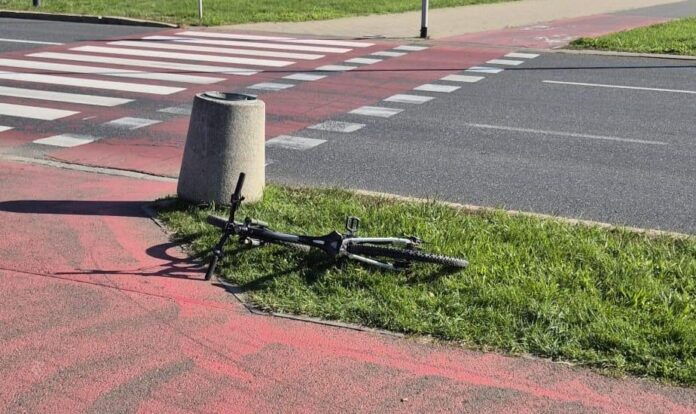 potrącenie rowerzystay 1