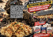 Ruskie jak pociski balistyczne. Podrzeszowska restauracja z wojenną reklamą ruskich pierogów