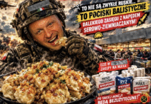 Ruskie jak pociski balistyczne. Podrzeszowska restauracja z wojenną reklamą ruskich pierogów