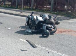 Zderzenie na DK9: kolizja motocykla z samochodem osobowym. Ruch wahadłowy
