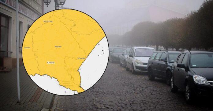 mgła w rzeszowie gęsta mgła na Podkarpaciu