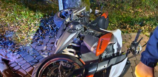 wypadek na motocyklu