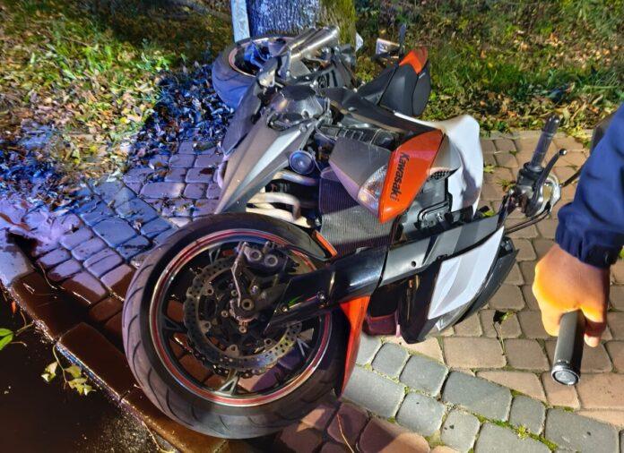 motocykl KPP Dębica wypadek na motocyklu