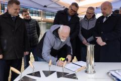 13.02.2026. Rzeszow. Prezes PZLA Sebastian Chmara. Wmurowanie aktu erekcyjnego i zwiedzanie budowy PCLA Resovia.                                                                                   Fot. Grzegorz Bukala / UM Rzeszow