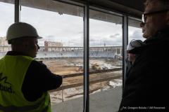 13.02.2026. Rzeszow. Prezes PZLA Sebastian Chmara. Wmurowanie aktu erekcyjnego i zwiedzanie budowy PCLA Resovia.                                                                                   Fot. Grzegorz Bukala / UM Rzeszow